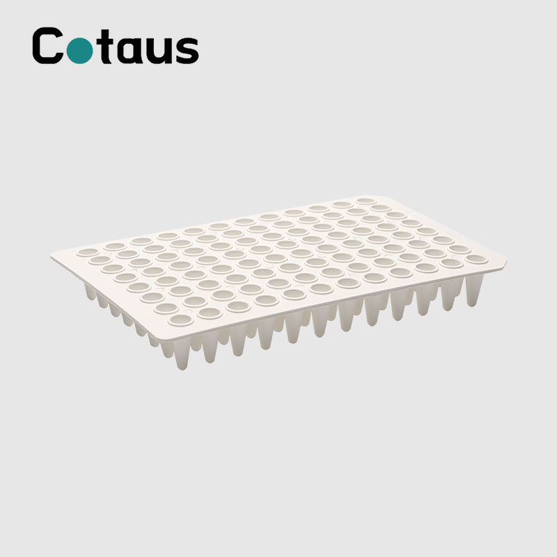 96 ደህና 0.1ml ነጭ ያለ ቀሚስ PCR ሳህን